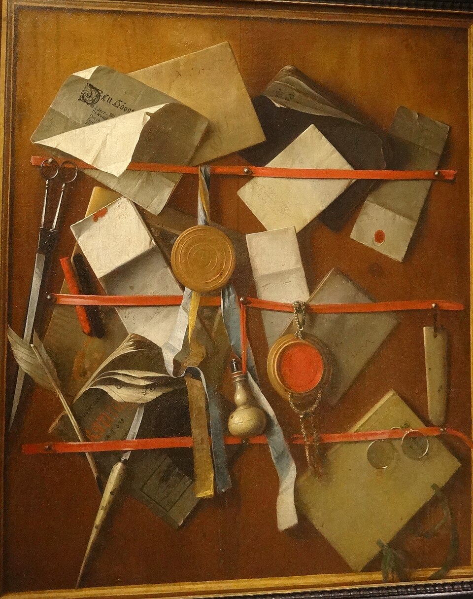 Samuel van Hoogstraten, Trompe-l'œil letter rack